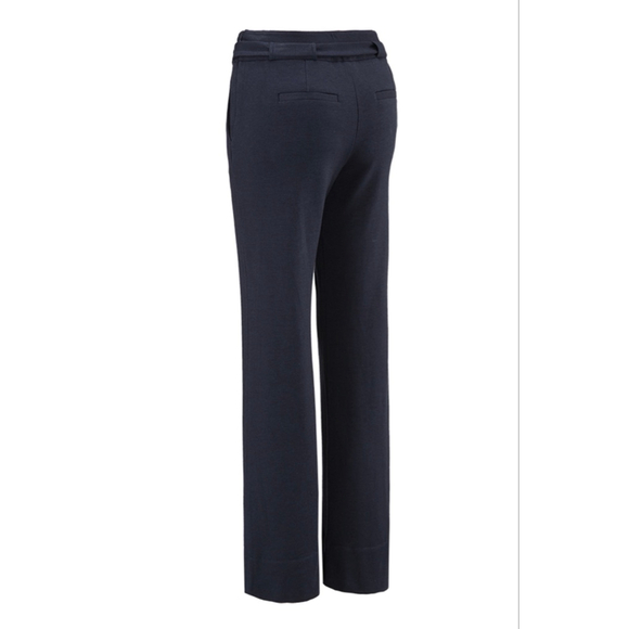 CAbi Easy Crop #5177 Navy Belted Crop Pants Size 10 EUC - Picture 3 of 11